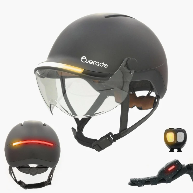 Overade LIFE - Casque Vélo Lumineux avec Clignotants