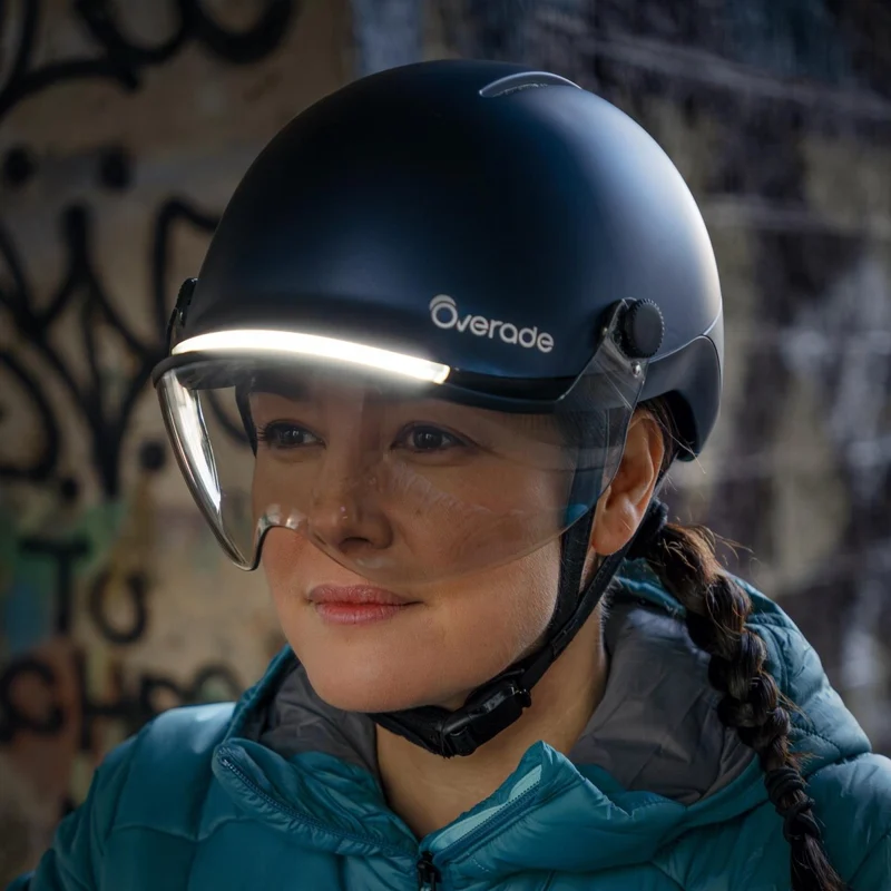 Overade LIFE - Casque Vélo Lumineux avec Clignotants