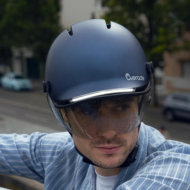 Overade LIFE - Casque Vélo Lumineux avec Clignotants