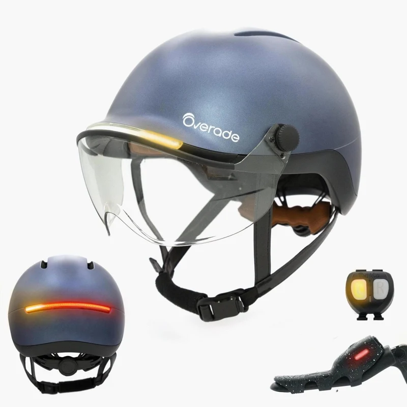 Overade LIFE - Casque Vélo Lumineux avec Clignotants