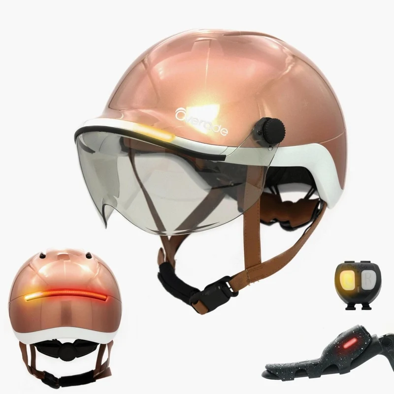Overade LIFE - Casque Vélo Lumineux avec Clignotants