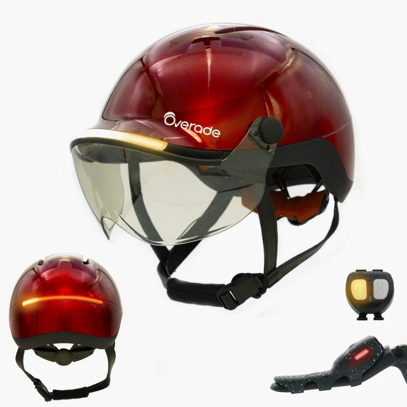 Overade LIFE - Casque Vélo Lumineux avec Clignotants