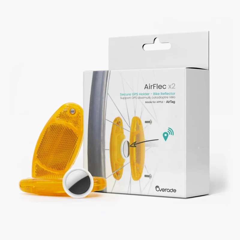 Overade AIRFLEC x2 - Apple Airtag GPS antivol Vélo