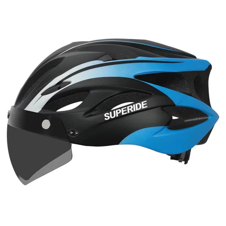 SUPERIDE – Casque de Vélo de Route Rechargeable avec Visière et Feu Arrière