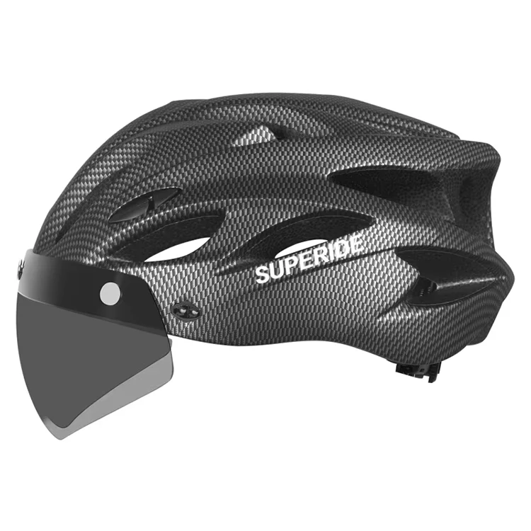 SUPERIDE – Casque de Vélo de Route Rechargeable avec Visière et Feu Arrière