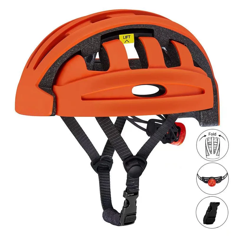 Casque de Vélo Portable pour la Ville - Casque Sécurité Pliable Haute Résistance, Modèle FT88