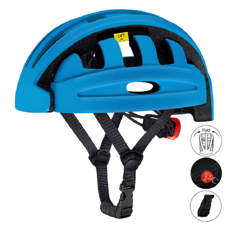 Casque de Vélo Portable pour la Ville - Casque Sécurité Pliable Haute Résistance, Modèle FT88