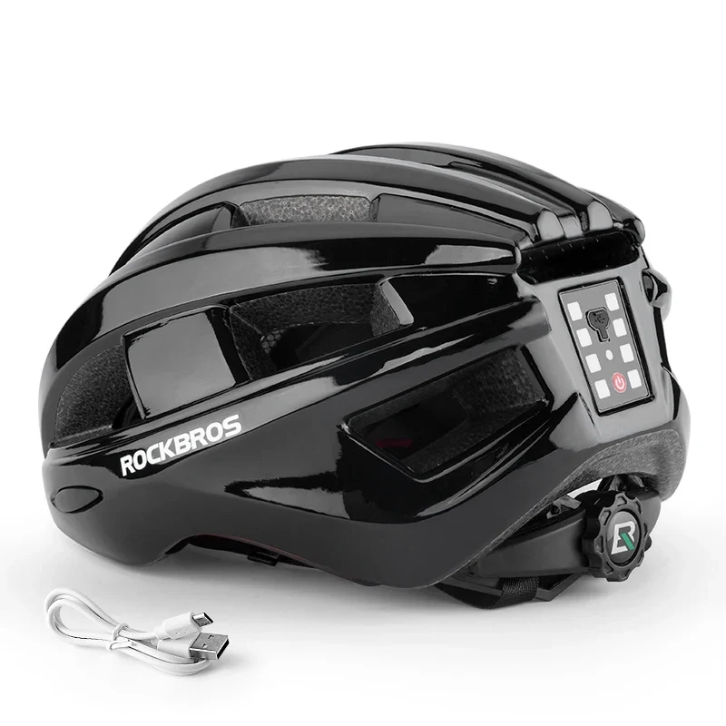 ROCKBROS-Casque de vélo léger | Casque Lumineux Vélo Clignotant