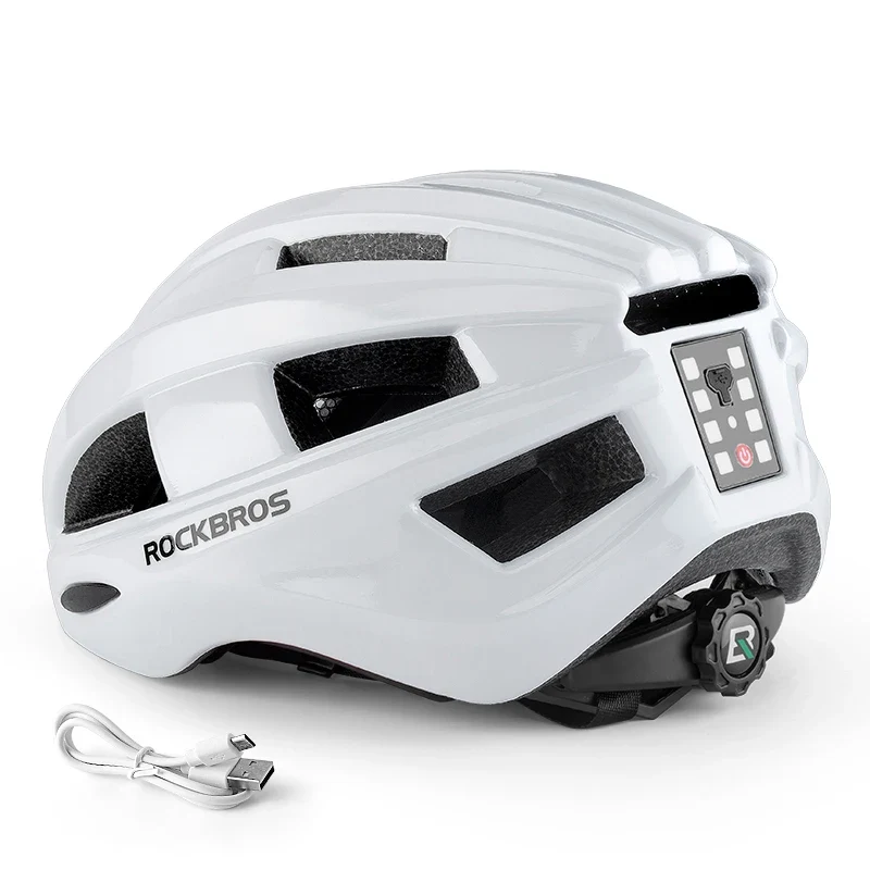 ROCKBROS-Casque de vélo léger | Casque Lumineux Vélo Clignotant