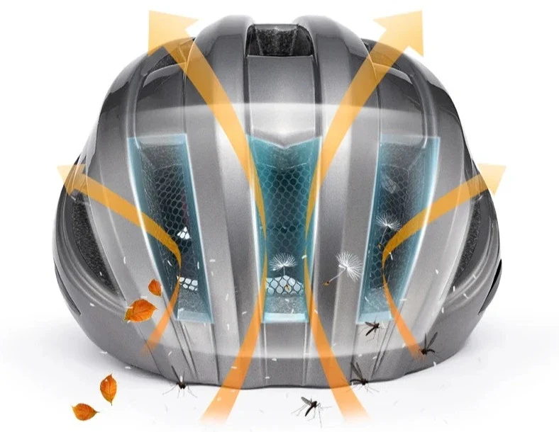 ROCKBROS-Casque de vélo léger | Casque Lumineux Vélo Clignotant