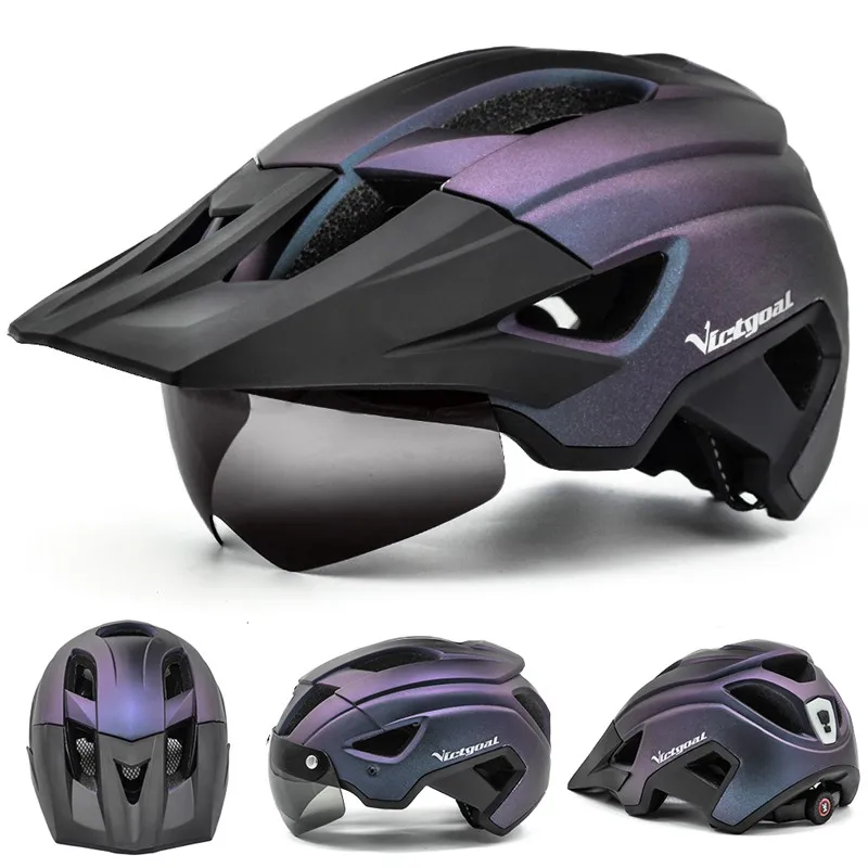 Achetez le VICTGOAL-Casque de vélo LED avec visière pare-soleil | Collection Casque Vélo Visiere