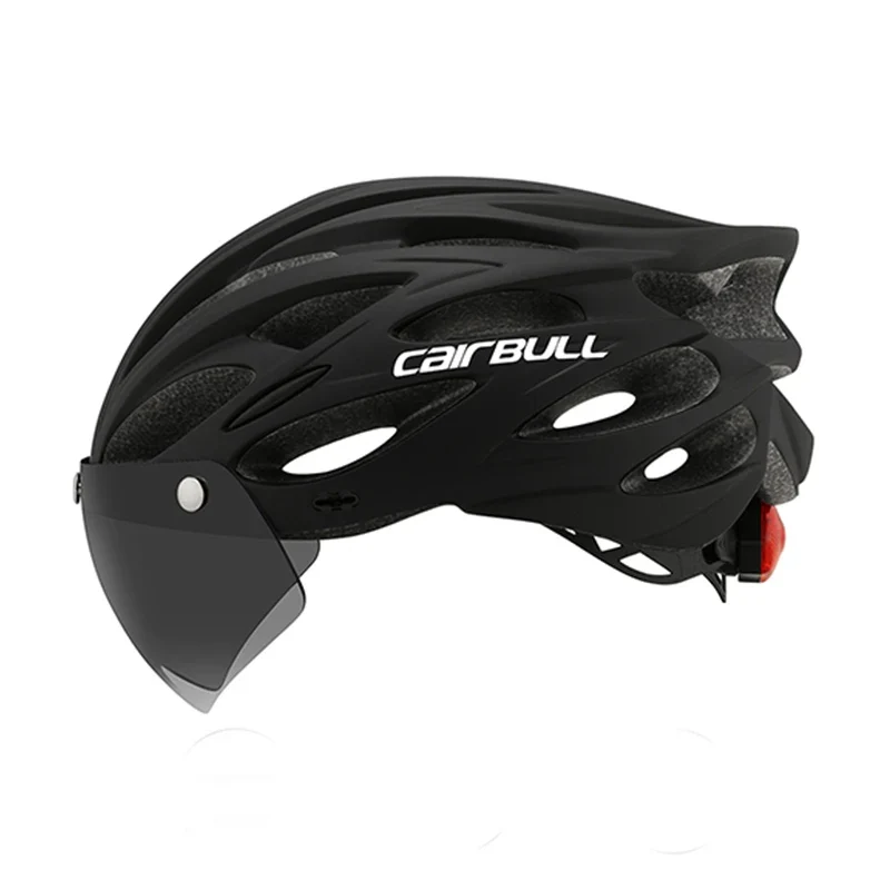 Cairebull - Casque de vélo léger avec visière et LED pour hommes et femmes
