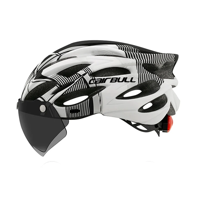 Cairebull - Casque de vélo léger avec visière et LED pour hommes et femmes