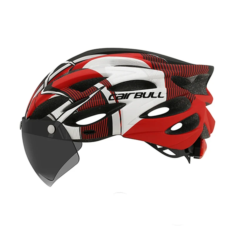 Cairebull - Casque de vélo léger avec visière et LED pour hommes et femmes