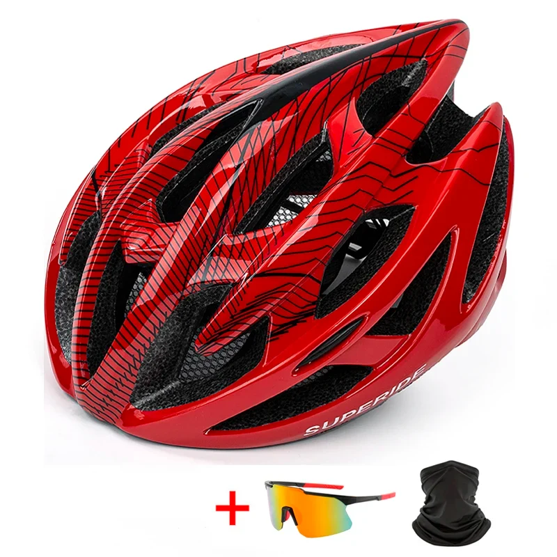 Superide - Casque de Vélo de Route Ultra-Léger avec Feu Arrière - Sécurité et Confort