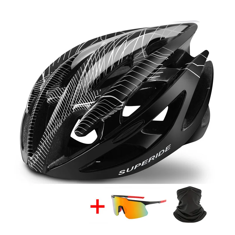 Superide - Casque de Vélo de Route Ultra-Léger avec Feu Arrière - Sécurité et Confort
