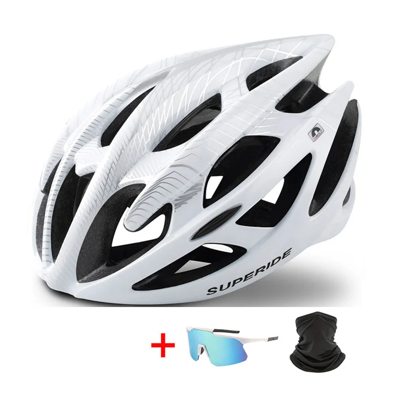 Superide - Casque de Vélo de Route Ultra-Léger avec Feu Arrière - Sécurité et Confort