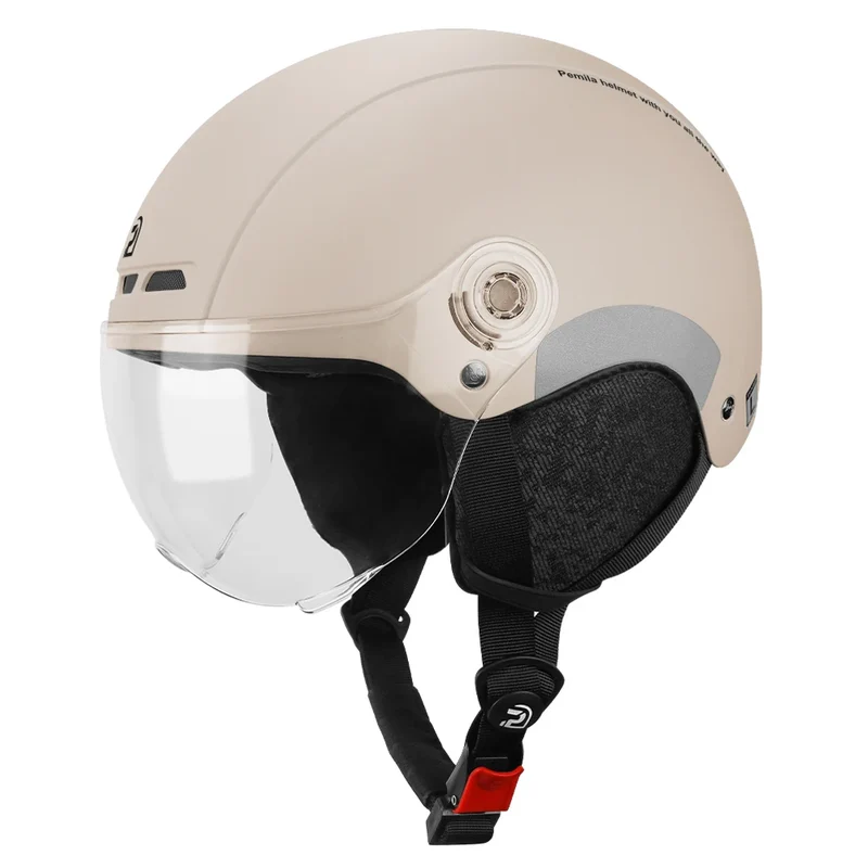 PEMILA-Casque de vélo avec lunettes - Protection et Style pour Cyclistes Urbains
