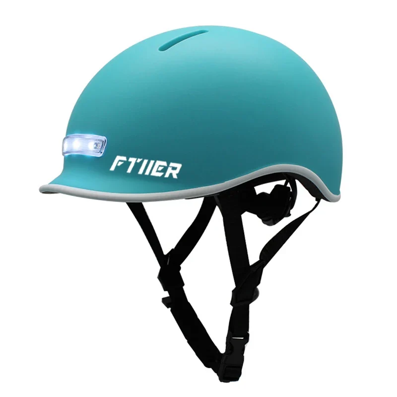 FTIIER - Casque de Vélo Extérieur Portable avec LED et Chargement USB