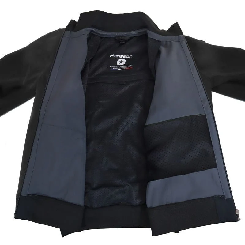 Veste Moto Softshell Laminé Homme Harisson Prelude Noir CE