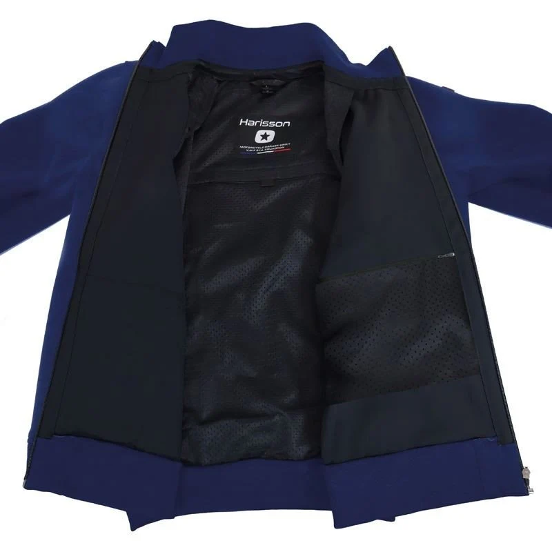 Veste Moto Softshell Laminé Homme Bleu | Prelude CE