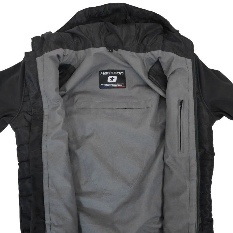 Veste Moto Softshell Homme Harisson Aspen Noir CE