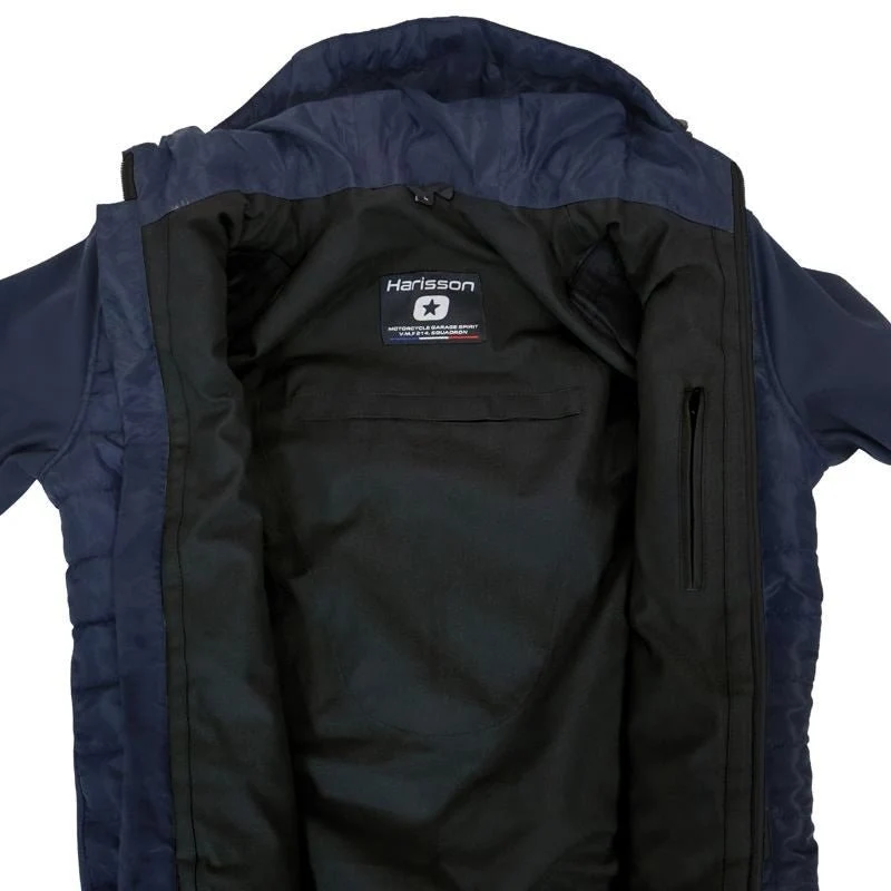 Veste Moto Softshell Homme Harisson Aspen Bleu CE