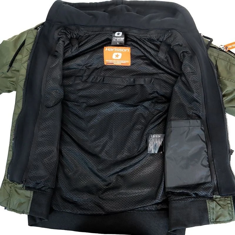 Bombers Moto Maxtex 300d Homme Harisson Maverick Kaki CE