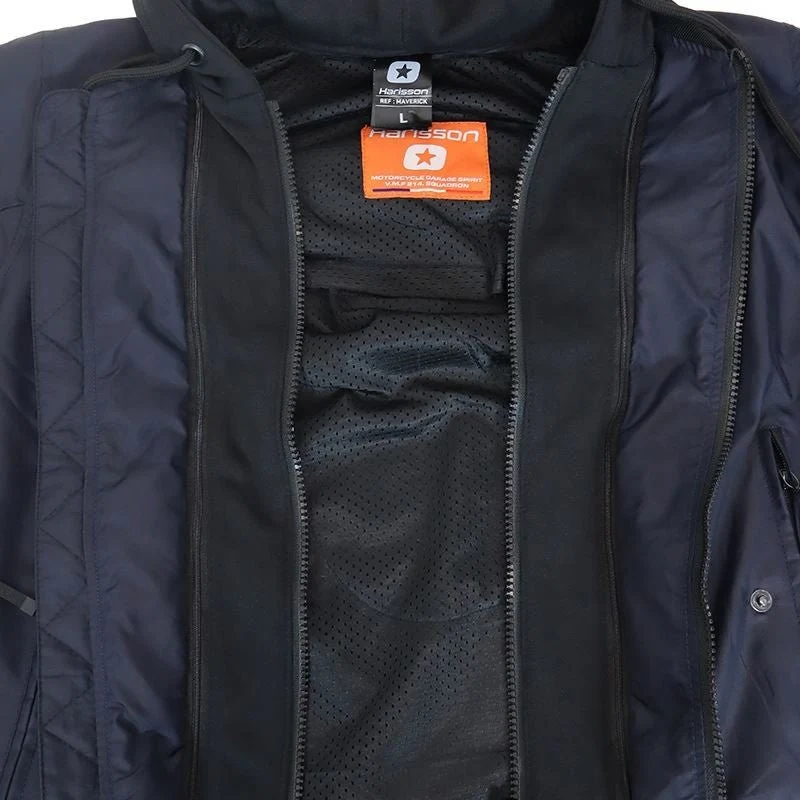 Bombers Moto Maxtex 300d Homme Harisson Maverick Bleu CE