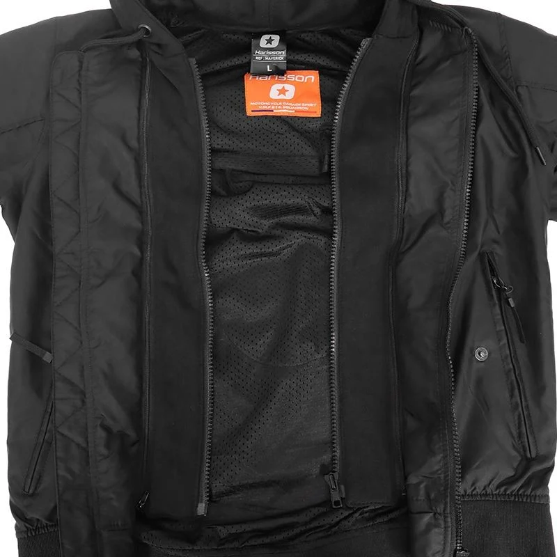 Bombers Maverick - Blouson moto Homologué Noir | CE Niveau A