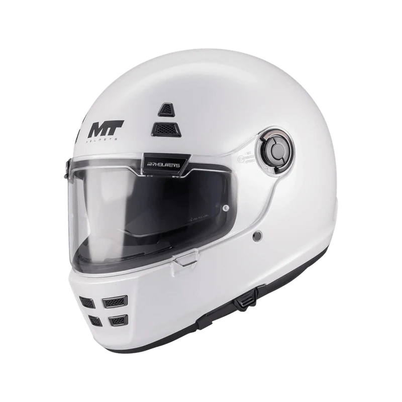 Casque Intégral Rétro MT Jarama SV Blanc Nacré — Café Racer ECE 22.06