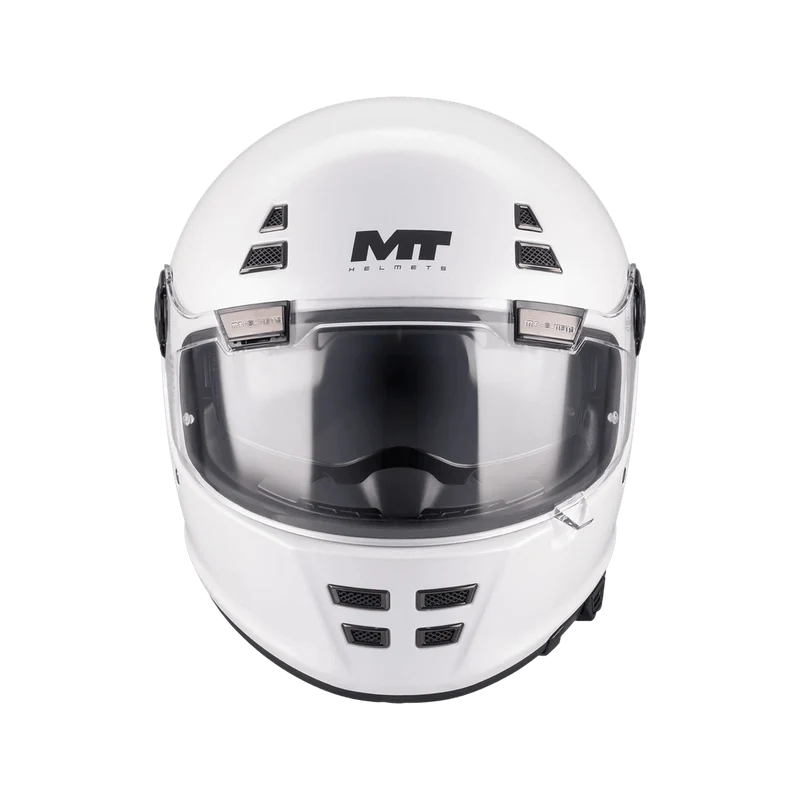 Casque Intégral Rétro MT Jarama SV Blanc Nacré — Café Racer ECE 22.06