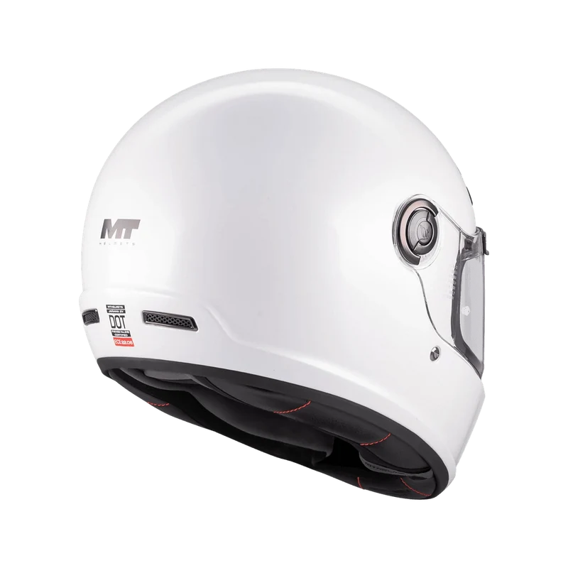 Casque Intégral Rétro MT Jarama SV Blanc Nacré — Café Racer ECE 22.06