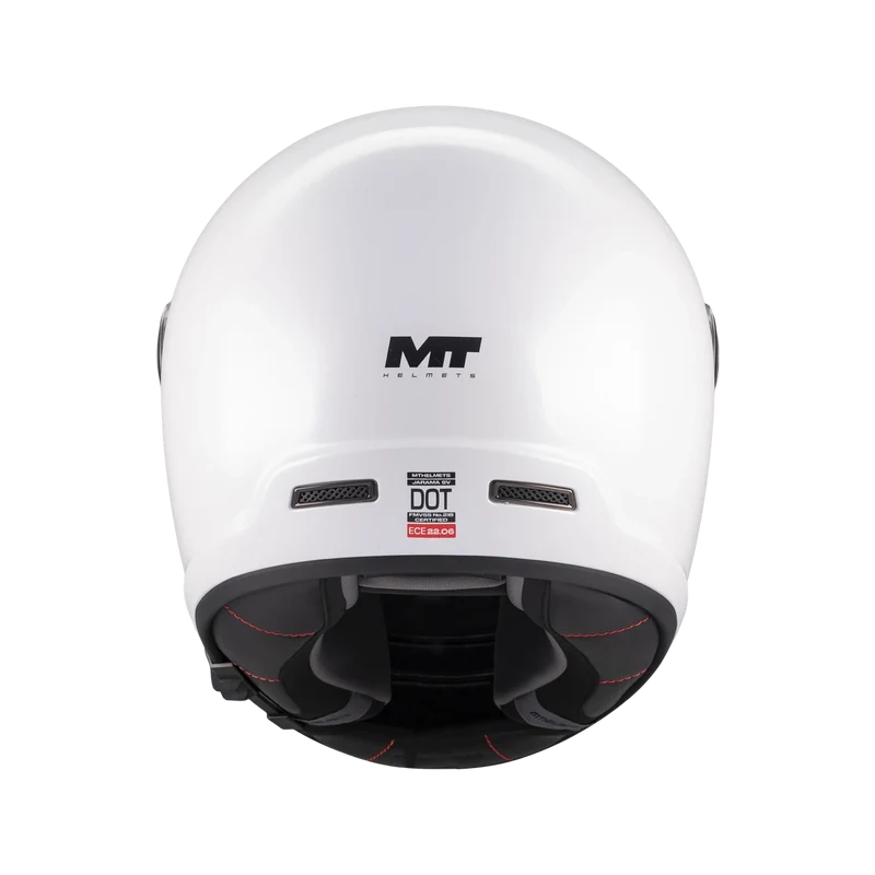 Casque Intégral Rétro MT Jarama SV Blanc Nacré — Café Racer ECE 22.06