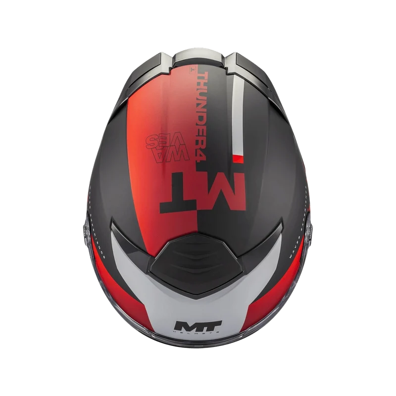 Casque Intégral MT Thunder 4 SV Waves B5 Mat — Écran Solaire ECE 22.06