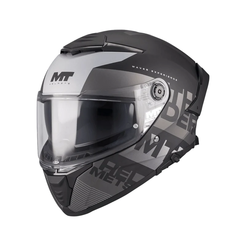 Casque Intégral MT Thunder 4 SV Waves Mat Noir/Gris — ECE 22.06