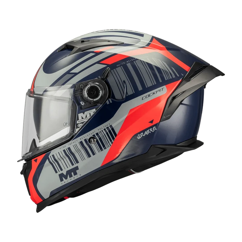 Casque Intégral MT Braker SV Cockpit C5 — Graphisme Technique ECE 22.06