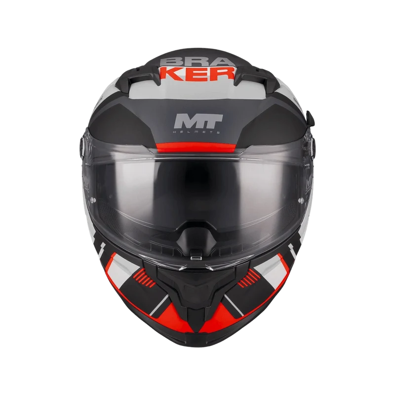 Casque Intégral MT Braker SV Inception Mat Blanc/Rouge — ECE 22.06