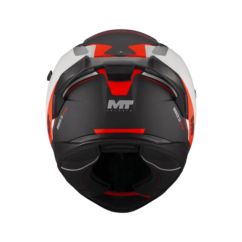 Casque Intégral MT Braker SV Inception Mat Blanc/Rouge — ECE 22.06
