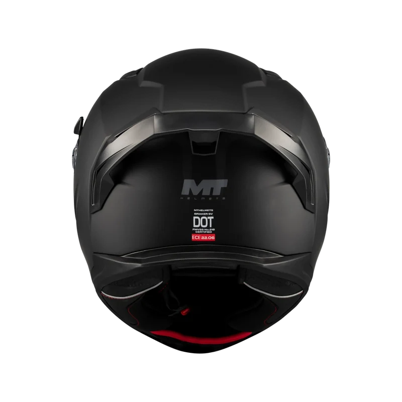 Casque Intégral Moto Noir Mat MT Helmets Braker SV — ECE 22.06 + DOT