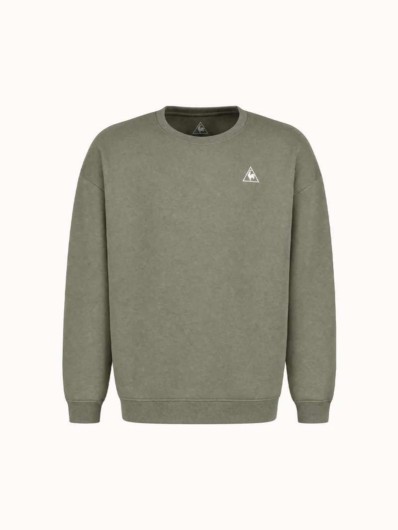 Sweat col rond relax en double face