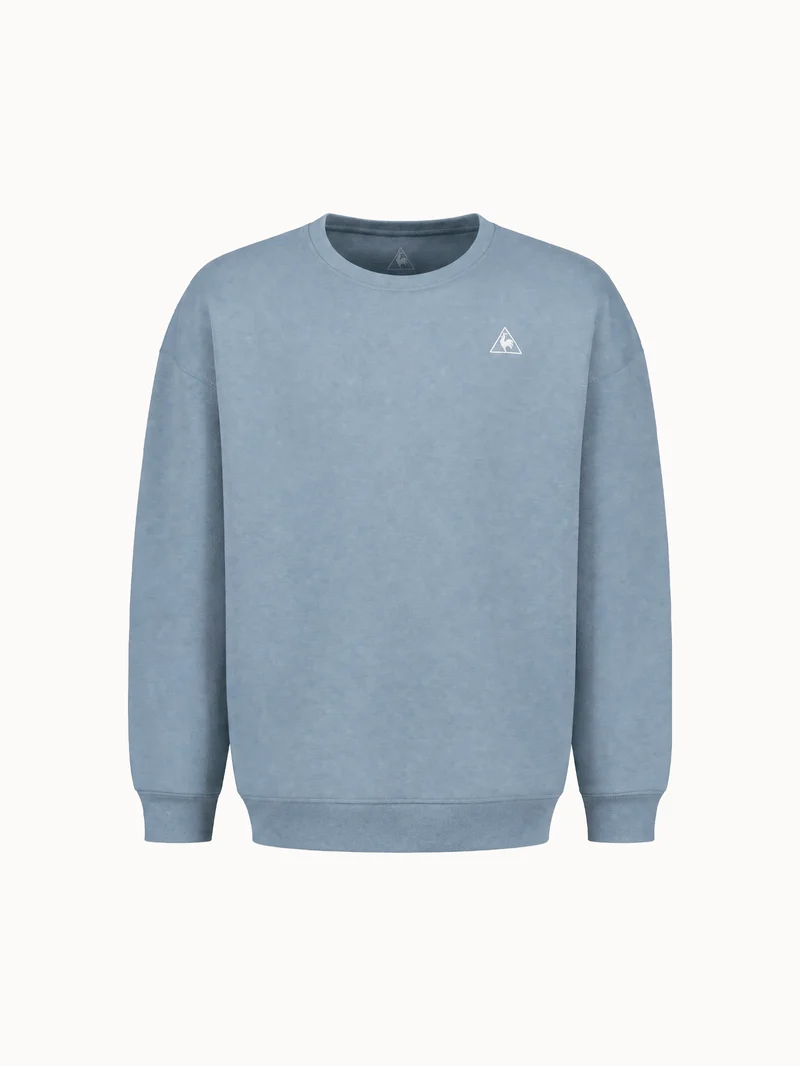 Sweat col rond relax en double face