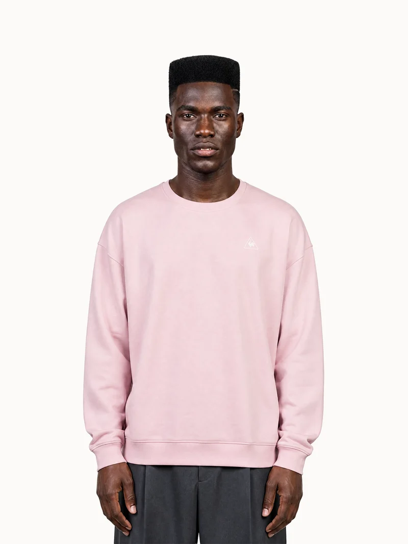 Sweat col rond relax en double face