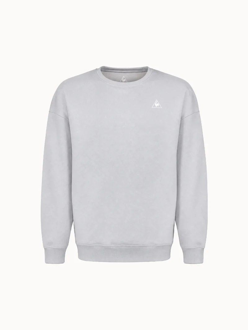 Sweat col rond relax en double face