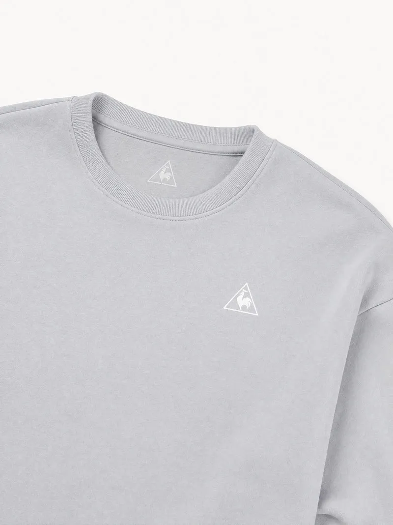 Sweat col rond relax en double face