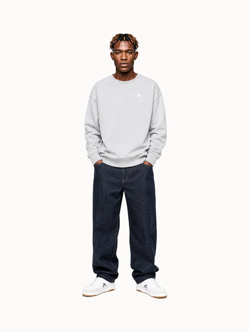 Sweat col rond relax en double face