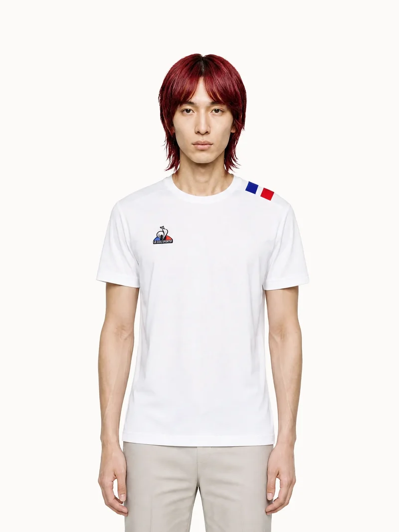 T-shirt avec détails tricolores