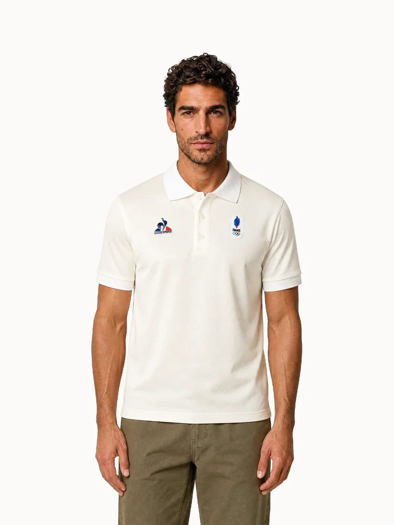 Polo Équipe de France Olympique 2026 en jersey technique