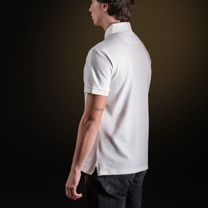 White Cotton Piqué polo shirt