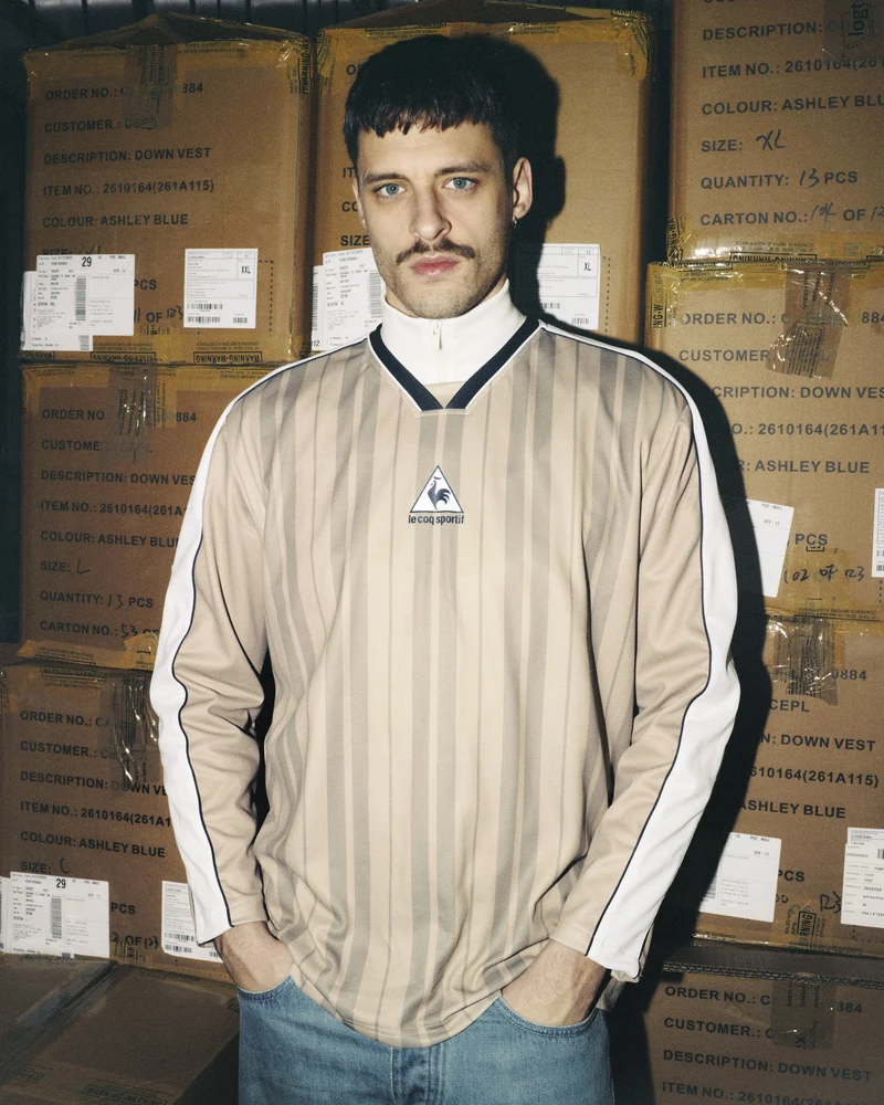 Maillot relax en double face avec bandes ton sur ton